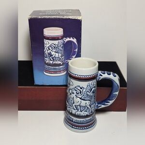Vintage 1983 Avon Endangered Species Miniature Mug Stein - Brazil Ceramarte
